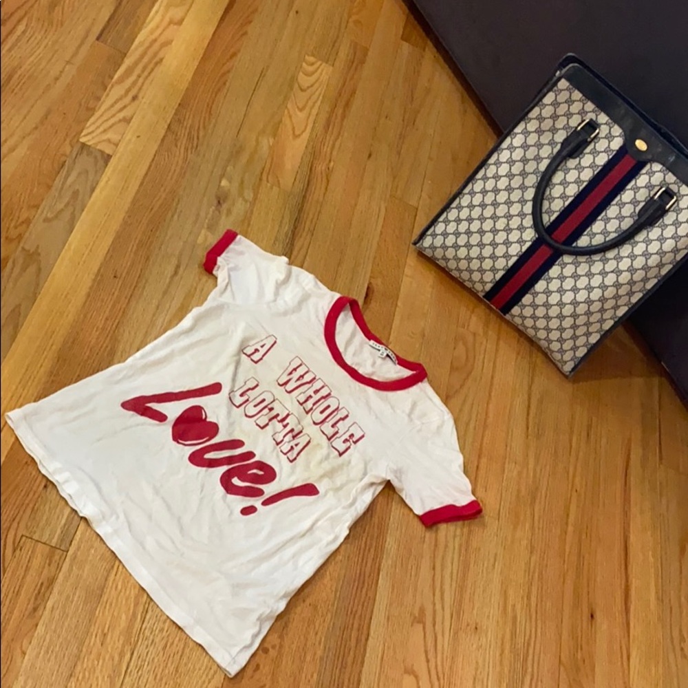 NWOT JUNK FOOD “A WHOLE LOTTA LOVE TEE” XS